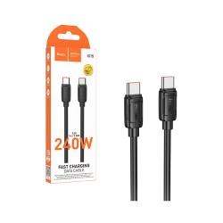 Cabo Hoco X115 Surpass Tipo-C para Tipo-C 240W 5,0A 1m Preto